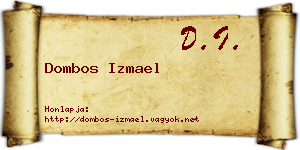 Dombos Izmael névjegykártya